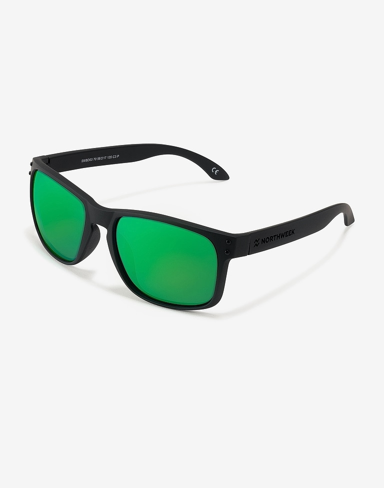 Gafas de sol Northweek BOLD MATTE BLACK - GREEN POLARIZED