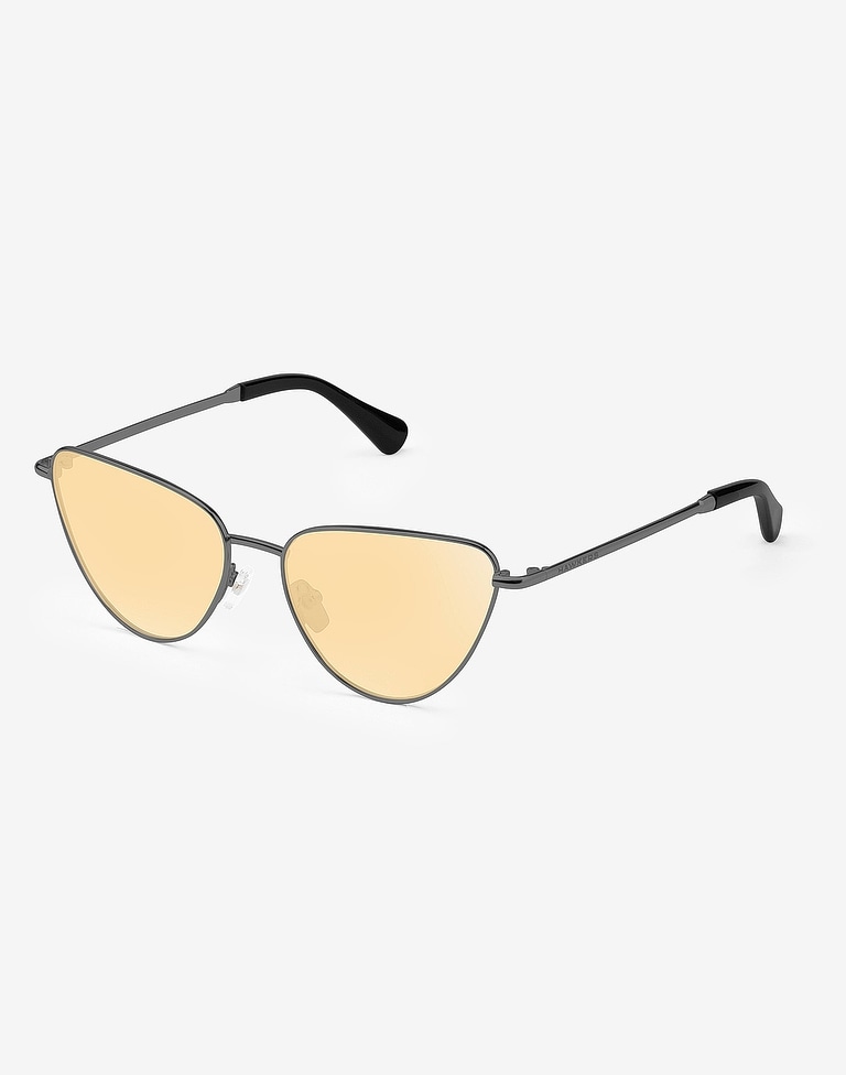 Gafas de sol Hawkers GUN METAL - YELLOW ROUNDED LOLITA