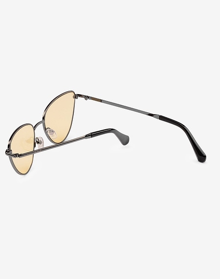 Gafas de sol Hawkers GUN METAL - YELLOW ROUNDED LOLITA